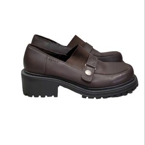 Vintage Spirit Womens Lincoln Leather Chunky Platform Tractor boots sz 8.5